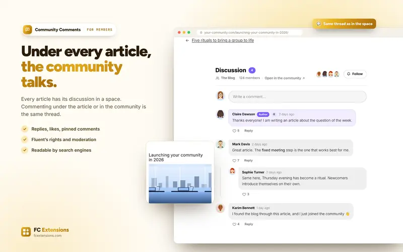 A blog article and its discussion from the community.