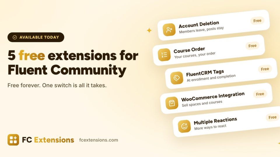 The first 5 free FC Extensions are available